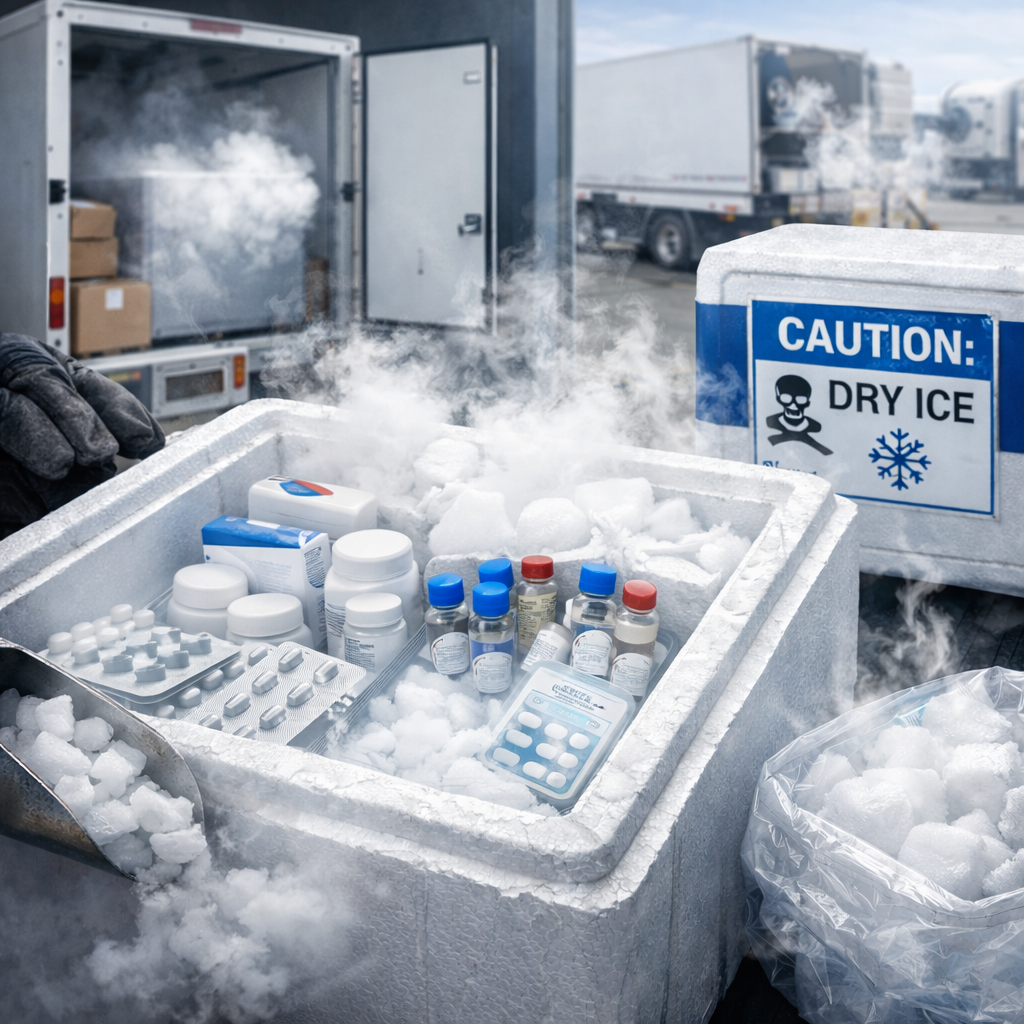 Кріогенне транспортування з використанням сухого льоду: безпечні рішення для температурно чутливих вантажів